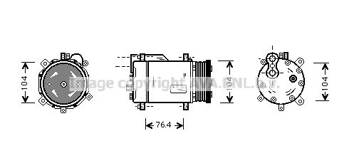 AVA QUALITY COOLING Компрессор, кондиционер VWK170